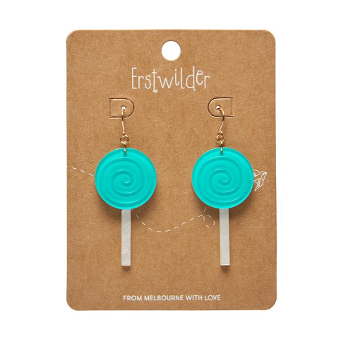 Erstwilder Lollypop Drop Earrings Green