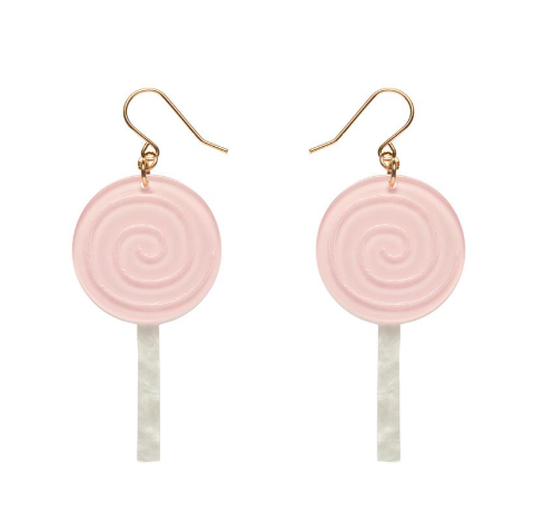 Erstwilder Lollypop Drop Earrings Light Pink