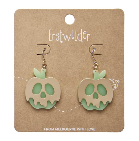 Erstwilder Megan Roy Haunted at Heart Poison Apple Drop Earrings Glow