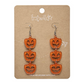 Erstwilder Megan Roy Haunted at Heart Halloween Pumpkins Drop Earrings Orange