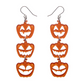 Erstwilder Megan Roy Haunted at Heart Halloween Pumpkins Drop Earrings Orange