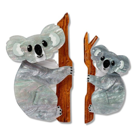 Erstwilder By Your Side Among the Eucalyptus Brooch Pair