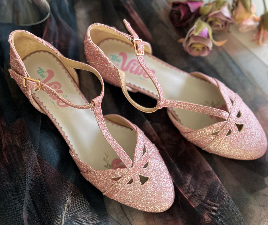 The Vibe is Home Before Midnight Soft Pink Sparkles