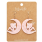 Erstwilder Pete Cromer Fairy Tales Fairy Moon Drop Earrings Pink