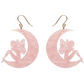 Erstwilder Pete Cromer Fairy Tales Fairy Moon Drop Earrings Pink