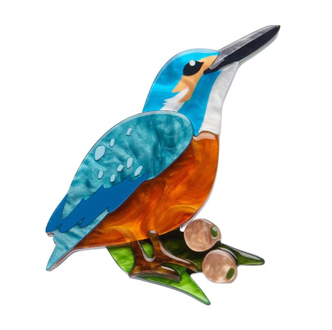Erstwilder Australiana Flash the Kingfisher Brooch