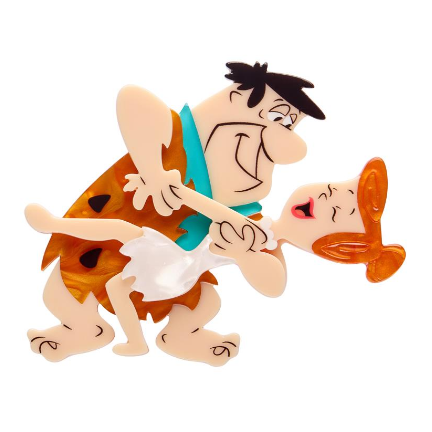 Erstwilder x Hanna Barbera Fred And Wilma Brooch