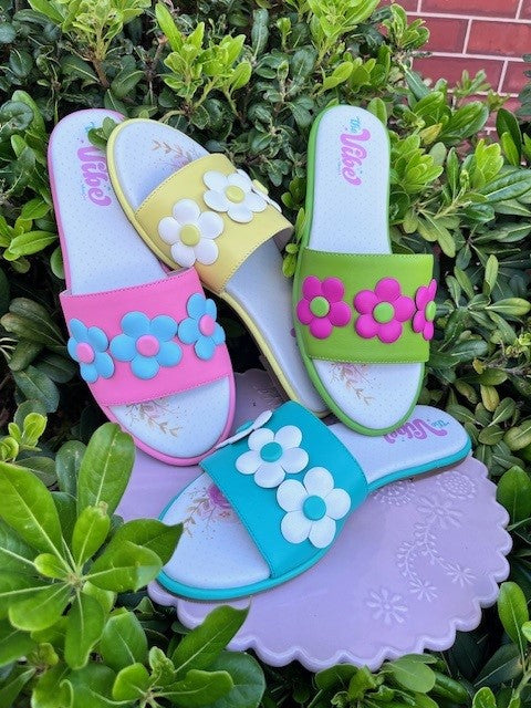 The Vibe is Flower Power In Pink with Summer Blue Flowers