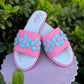 The Vibe is Flower Power In Pink with Summer Blue Flowers