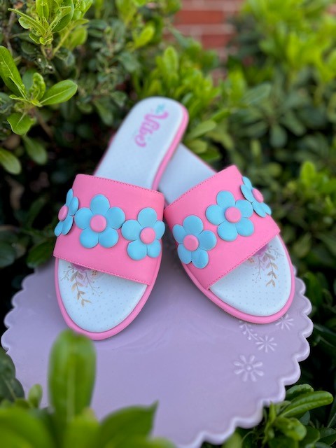 The Vibe is Flower Power In Pink with Summer Blue Flowers