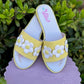 The Vibe is Flower Power In Lemon with Fresh White Flowers