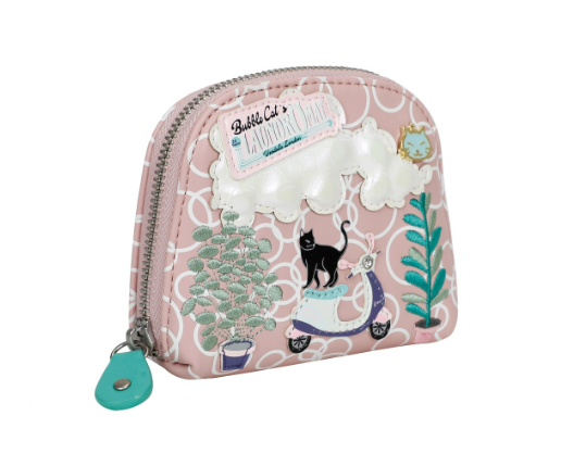 Vendula Bubble Cats Laundromat Folding Shopper and Purse