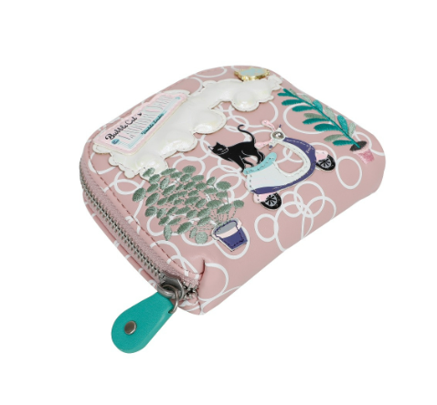 Vendula Bubble Cats Laundromat Folding Shopper and Purse