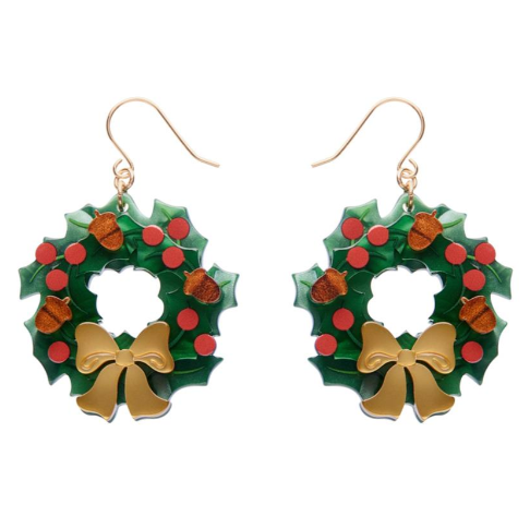 Erstwilder Merry Menagerie Forest Wreath Drop Earrings
