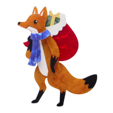 Erstwilder Merry Menagerie Freddy The Fox Brooch
