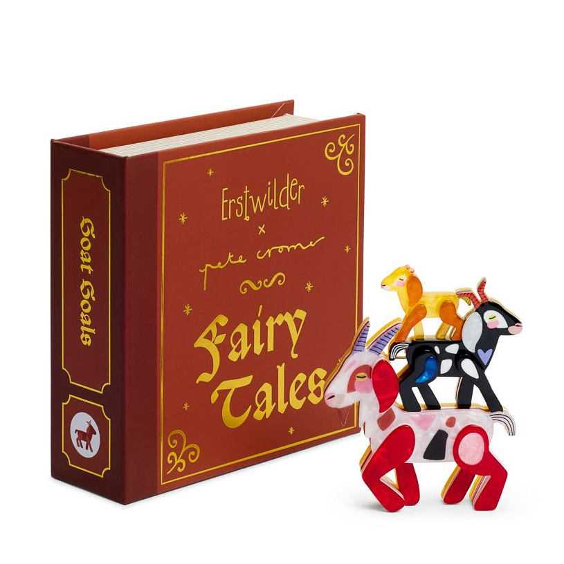 Erstwilder Pete Cromer Fairy Tales Goat Goals Brooch