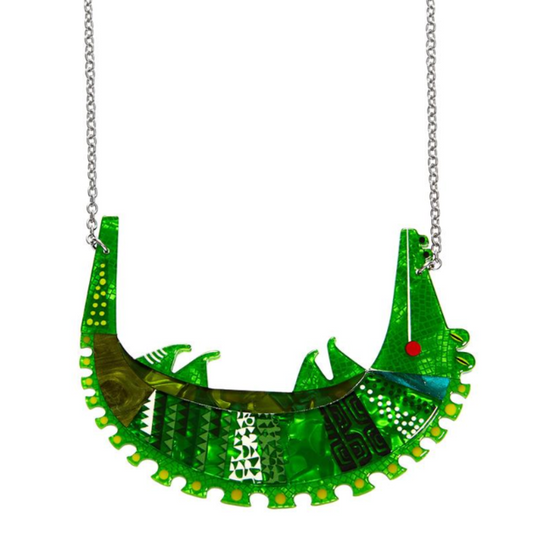 Erstwilder Clare Youngs A Crocodile Named Growl Drop Necklace