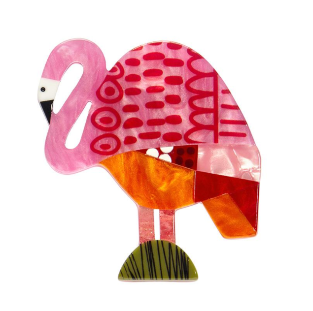 Erstwilder Clare Youngs A Flamingo Named Honk Brooch