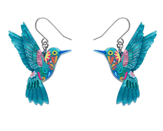 Erstwilder Frida Kahlo Fridas Hummingbird Drop Earrings