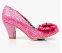 Irregular Choice Ban Joe Neon Pink Glitter