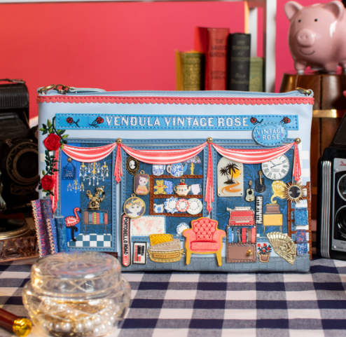 Vendula Vintage Rose Pouch Bag