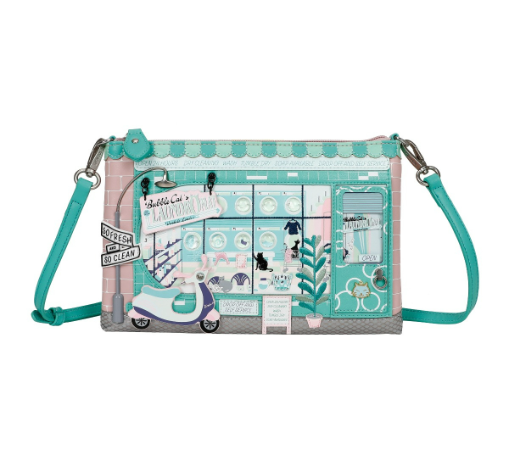 Vendula Bubble Cats Laundromat Kate Pouch Bag