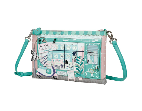 Vendula Bubble Cats Laundromat Kate Pouch Bag