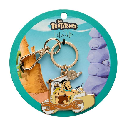 Erstwilder x Hanna Barbera The Flintmobile Enamel Key Ring