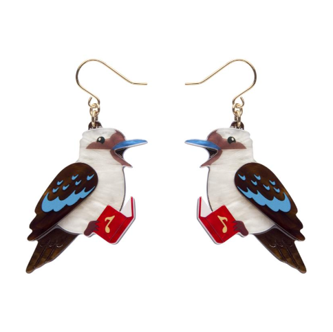 Erstwilder Merry Menagerie Kip The Kookaburra Drop Earrings