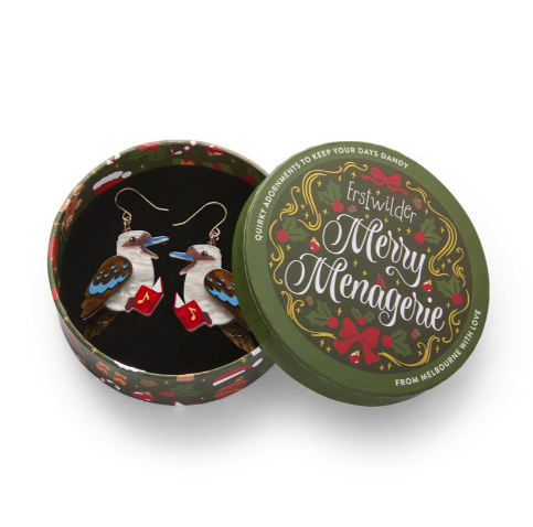Erstwilder Merry Menagerie Kip The Kookaburra Drop Earrings