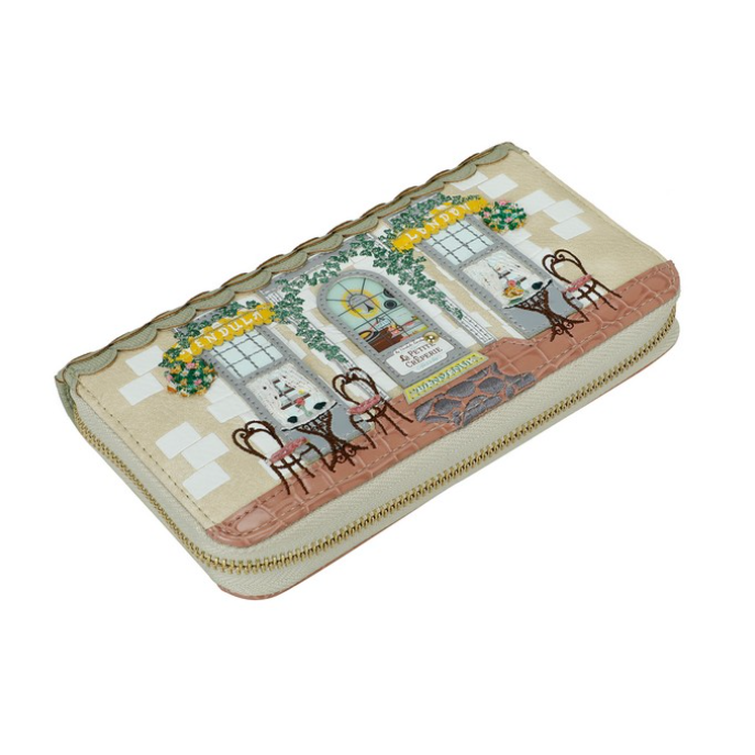 Vendula La Petite Creperie Large Zip Around Wallet