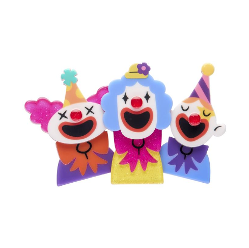 Erstwilder A Day at the Fair The Laughing Clowns Brooch