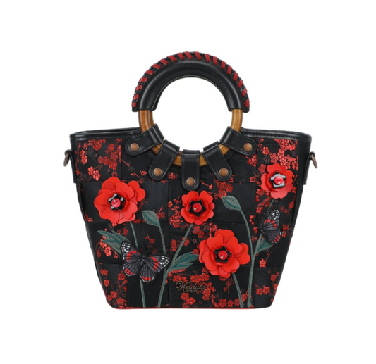 PREORDER Vendula Butterfly Garden Woven Mini Lea Bag