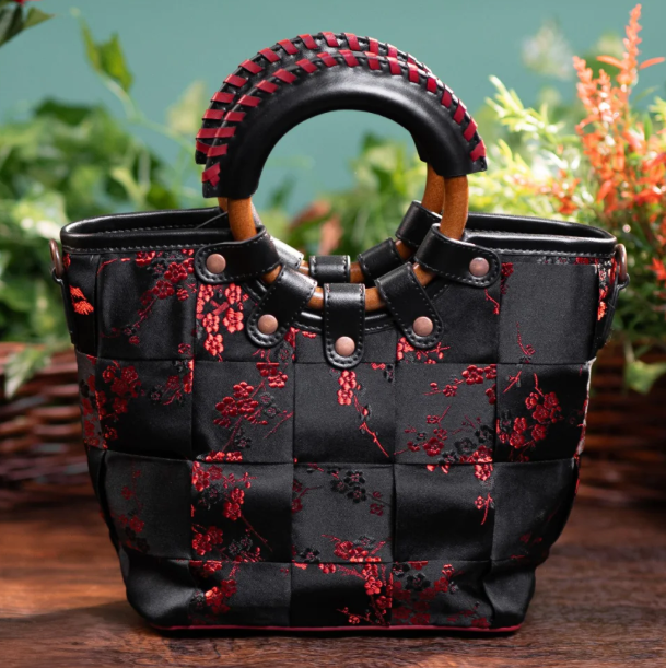 PREORDER Vendula Butterfly Garden Woven Mini Lea Bag