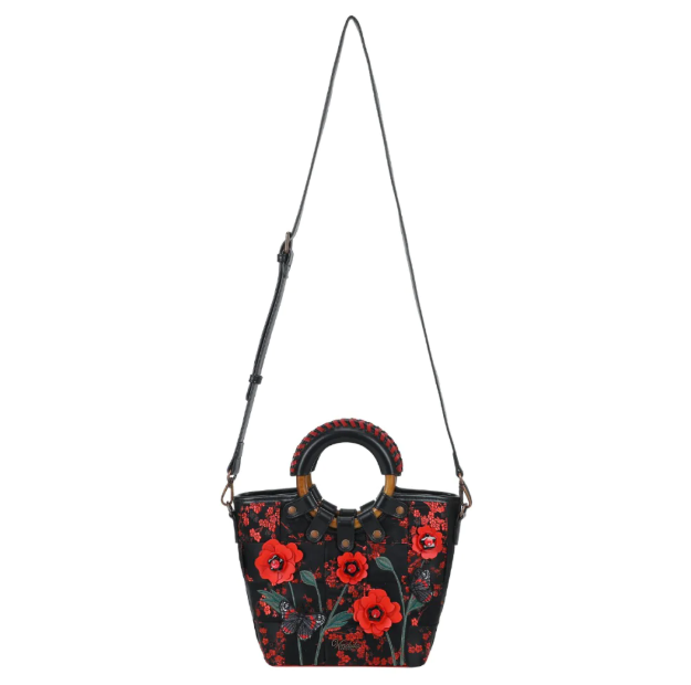 PREORDER Vendula Butterfly Garden Woven Mini Lea Bag