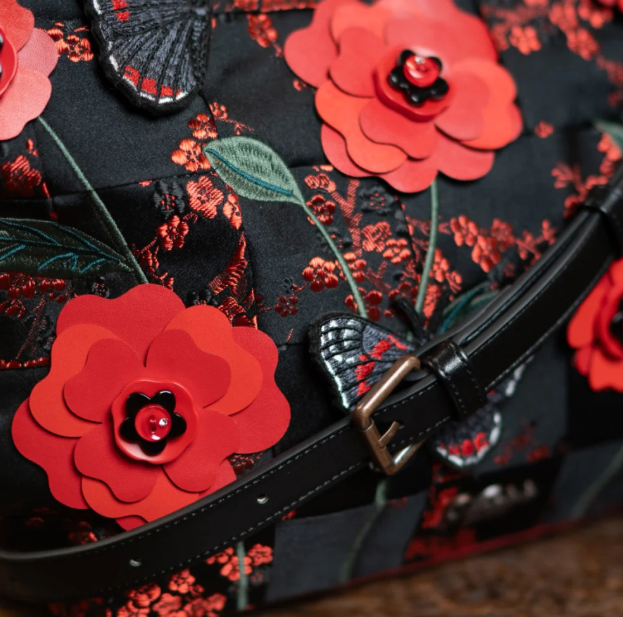 PREORDER Vendula Butterfly Garden Woven Mini Lea Bag