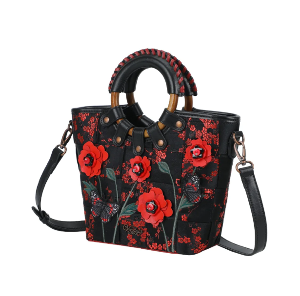 PREORDER Vendula Butterfly Garden Woven Mini Lea Bag