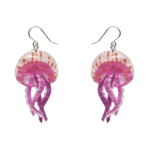 Erstwilder Great Barrier Reef Mauve Stinger Jellyfish Drop Earrings