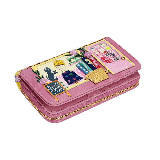 Vendula Sewing Shop Raspberry Edition Medium Ziparound Wallet