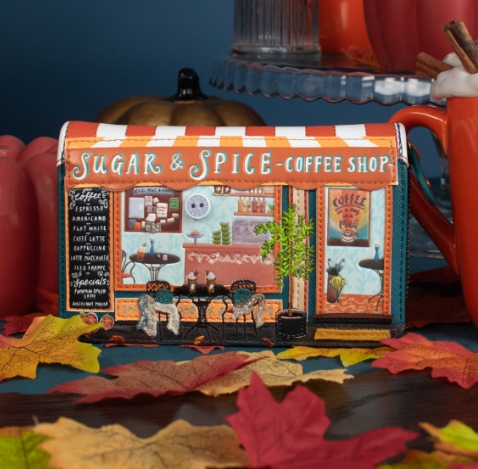 Vendula Sugar and Spice Coffee Shop Medium Ziparound Wallet