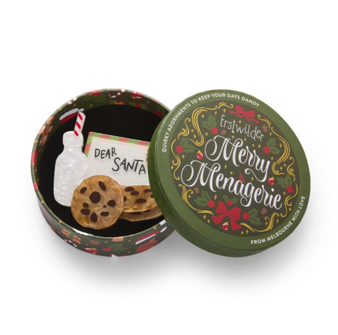 Erstwilder Merry Menagerie Midnight Snack Station Brooch