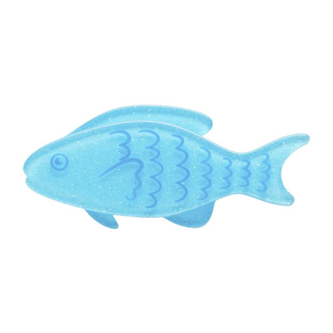 Erstwilder Great Barrier Reef Blue Fish Simplified Mini Brooch