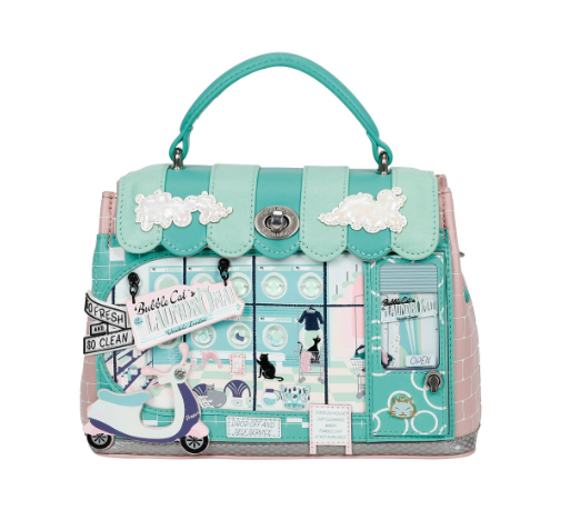 Vendula Bubble Cats Laundromat Mini Grace Bag