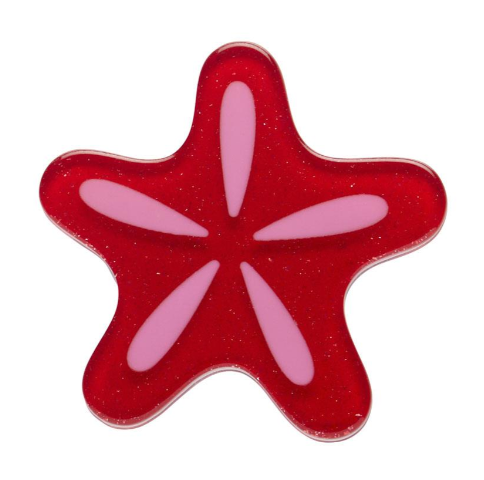 Erstwilder Great Barrier Reef Red Starfish Simplified Mini Brooch