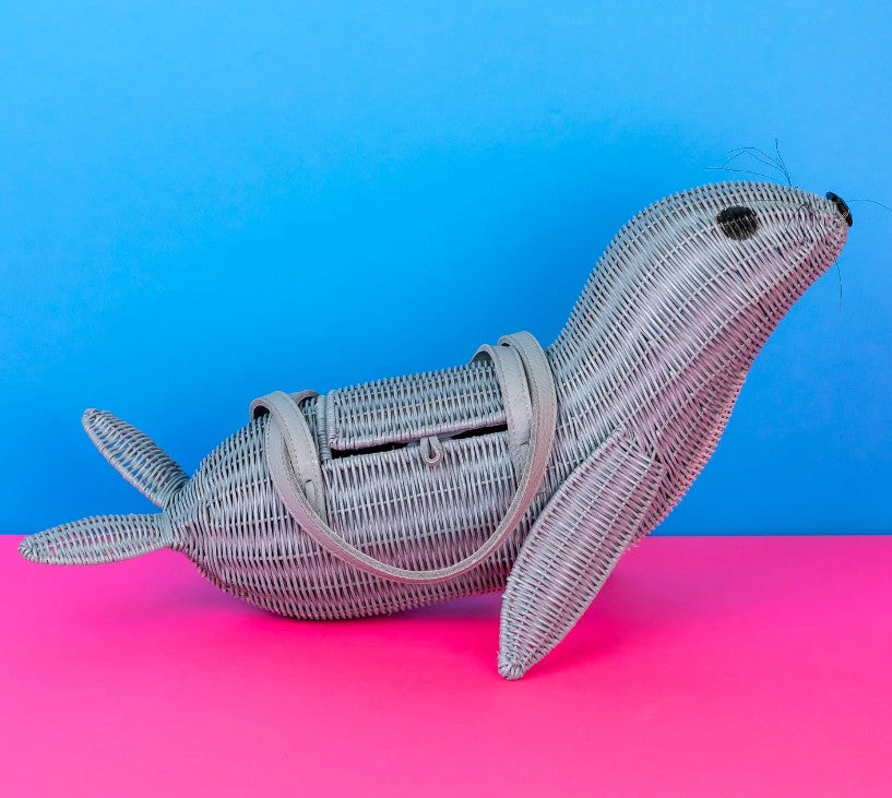 Wicker Darling Neil the Seal Bag