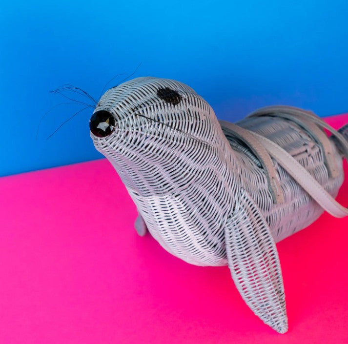 Wicker Darling Neil the Seal Bag