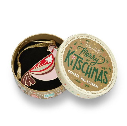 Erstwilder Merry Kitschmas Partridge Perfection Enamel Tree Ornament