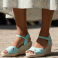 The Vibe is Busy Bees in Aqua Suede