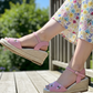 The Vibe is Busy Bees in Soft Pink Suede