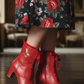 The Vibe is Damselfly Winter Berry Boots